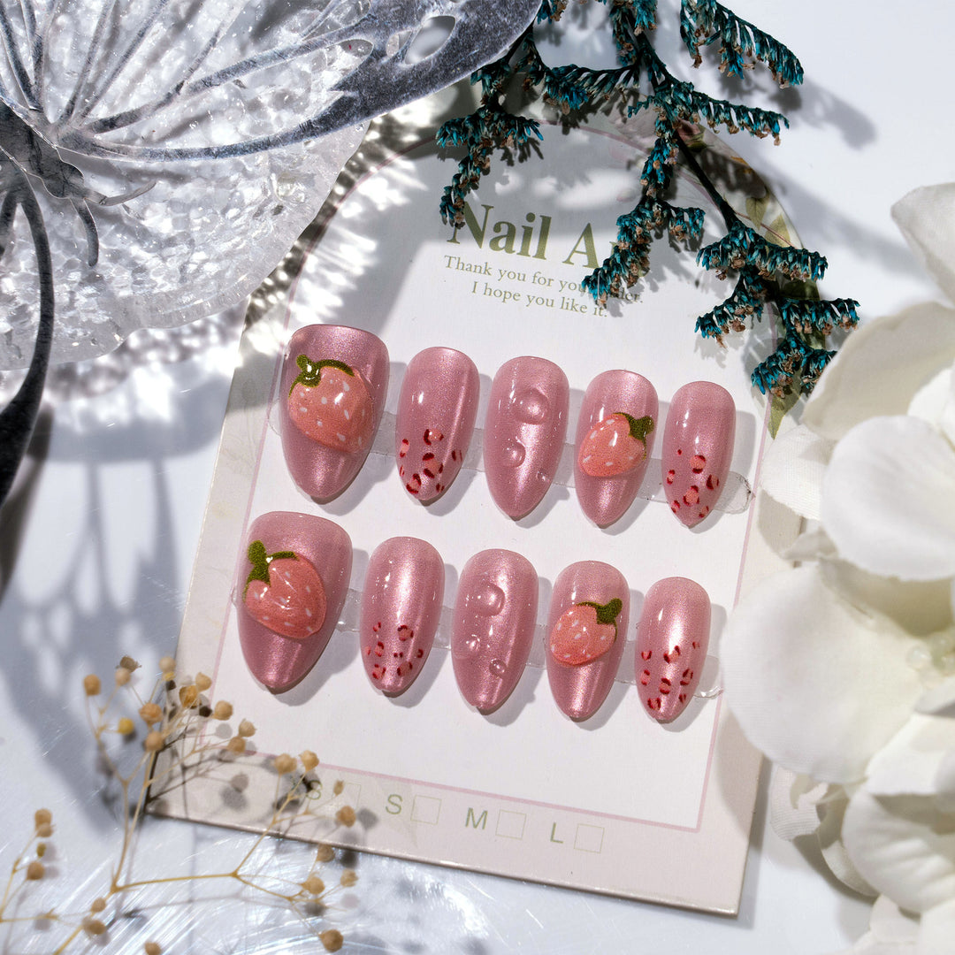 Frucht-Themen Press-On Nagelkunst Set