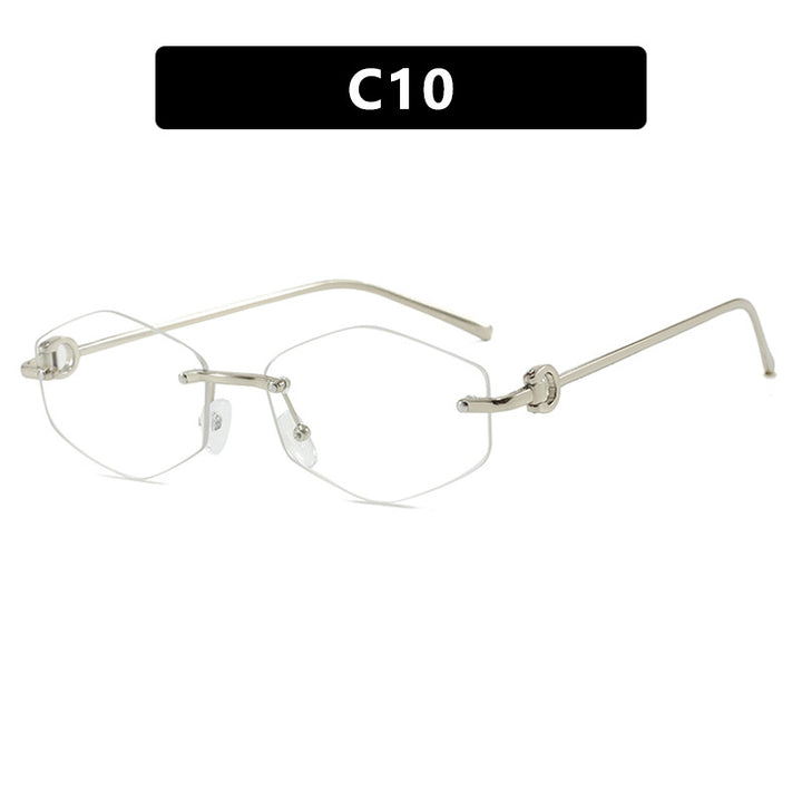 Damen modische Sonnenbrille mit hexagonalem Gestell und luxuriösen Akzenten Karnz