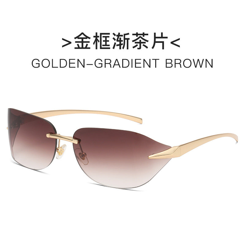 Damen futuristische Sonnenbrille mit elegantem minimalistischem Design Karnz