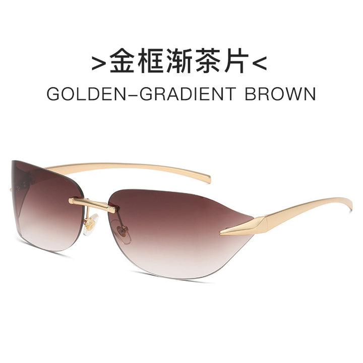 Damen futuristische Sonnenbrille mit elegantem minimalistischem Design Karnz
