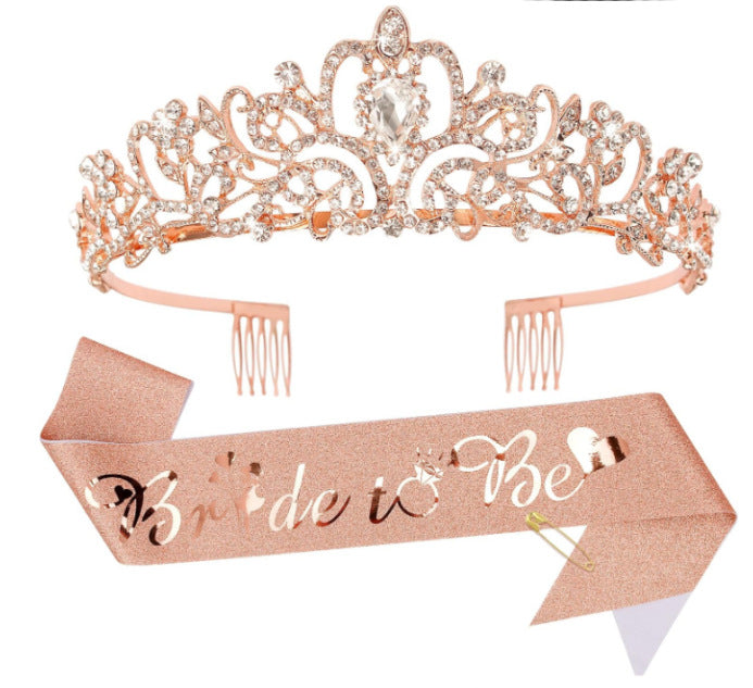 Damen Elegante Tiara mit Personalisiertem Sash Karnz