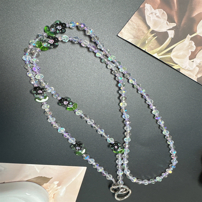 Dekorativer floraler Perlenhalsband Karnz
