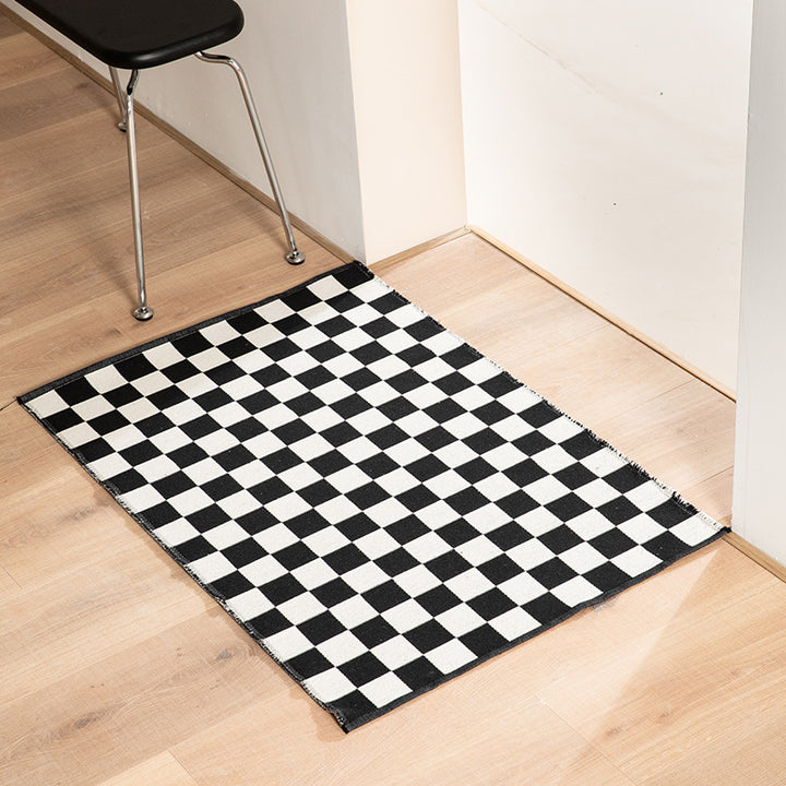 Flachgewebte Badematte mit abstraktem Geometriemuster Karnz
