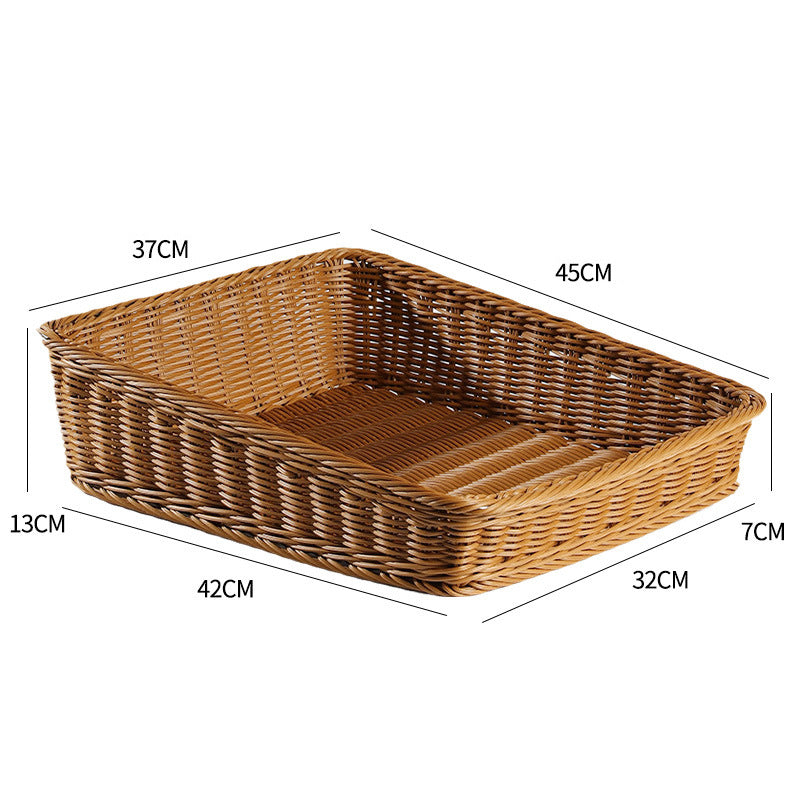 Unisex Tragbare Aufbewahrungskiste aus geflochtenem Rattan Karnz