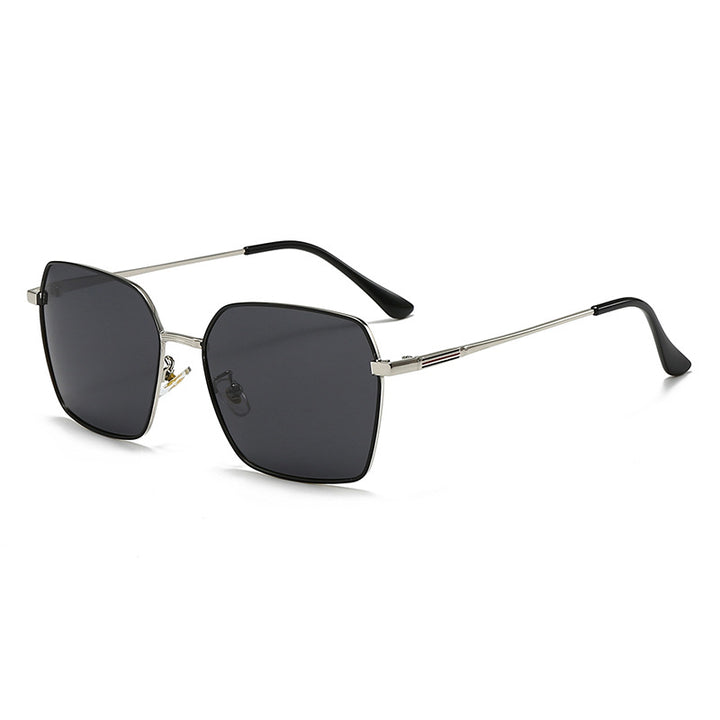 Überdimensionale geometrische Fassung Sonnenbrille