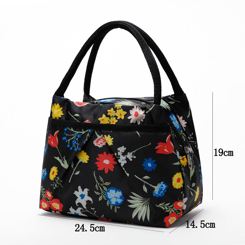 Blumige isolierte Lunch-Kühltasche Karnz