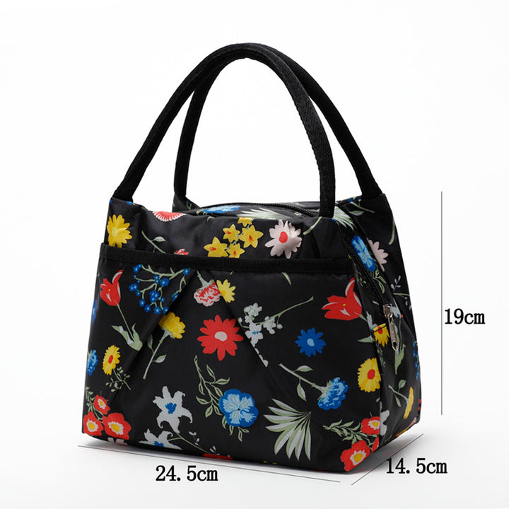 Blumige isolierte Lunch-Kühltasche Karnz