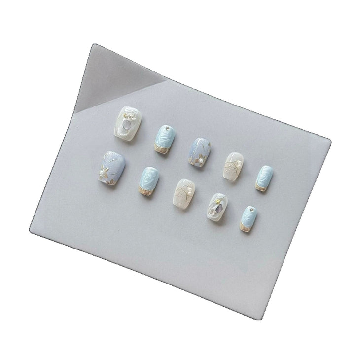 Künstlerisch handbemaltes Press-On-Nagelset