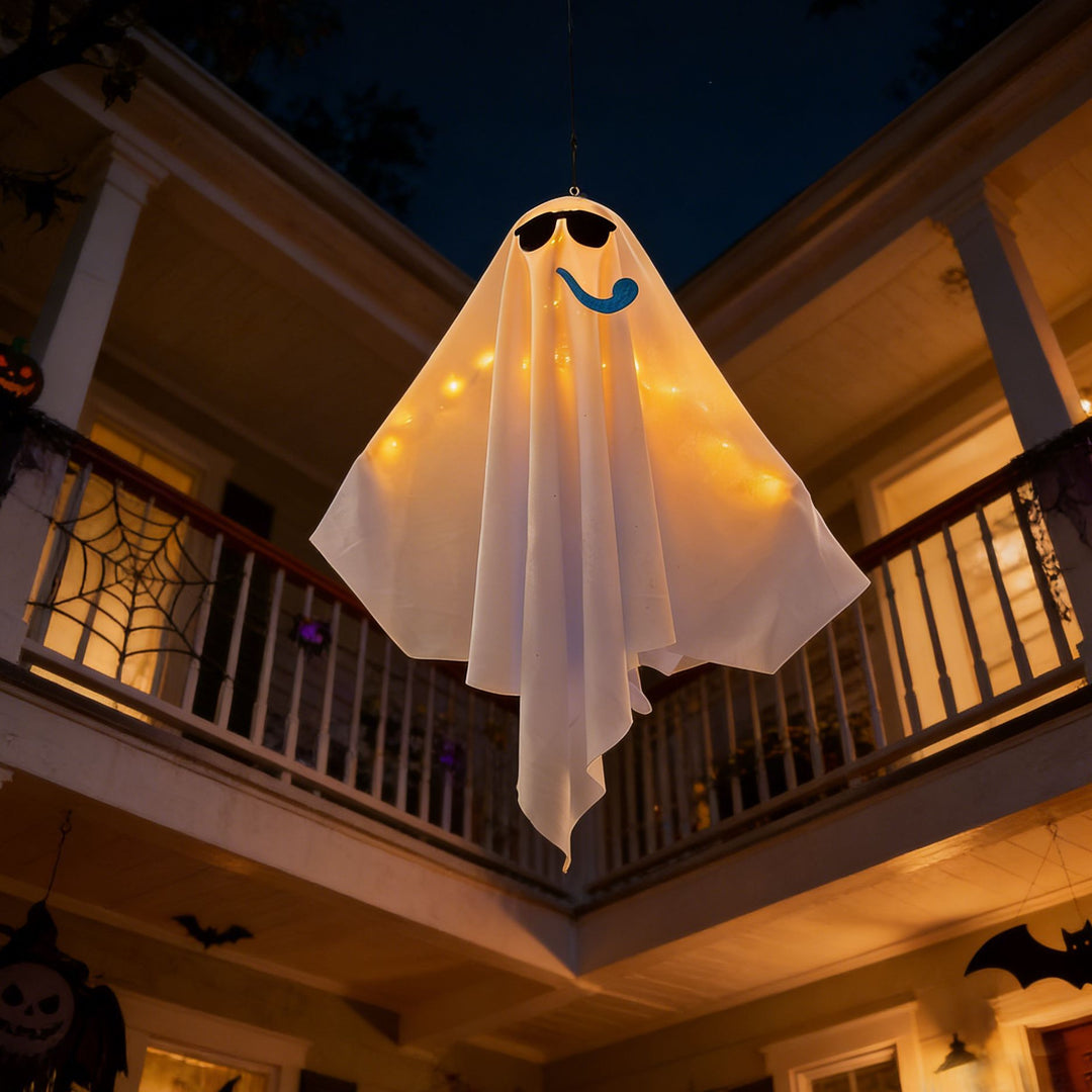 Dekorative Halloween Geistfigur mit LED-Beleuchtung