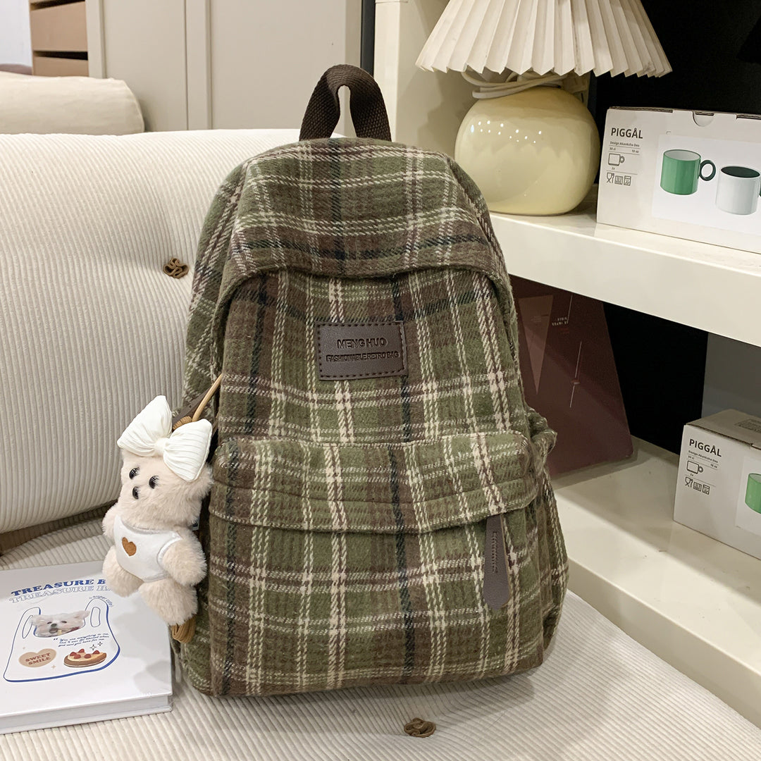 Gemütlicher Karomuster Rucksack Karnz