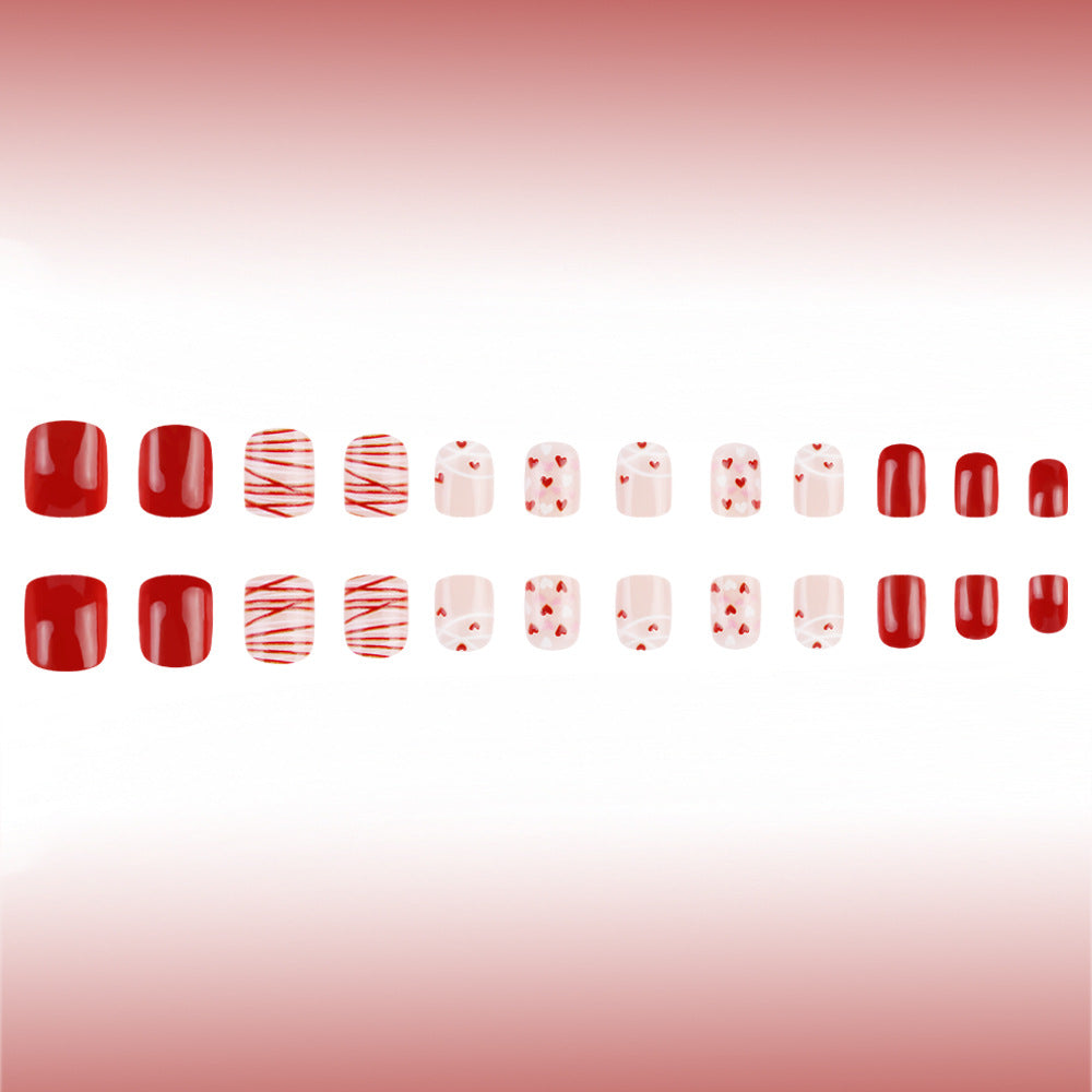 Herz-Themen Nagelkunst Karnz