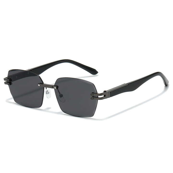 Oversized geometrische Sonnenbrille mit Metallelementen Karnz