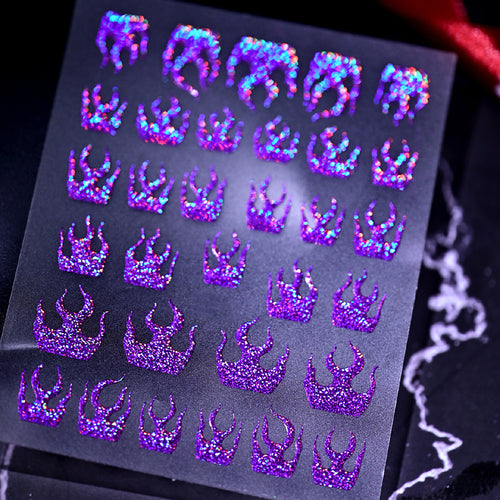 Glänzende Krone Nagelkunst Aufkleber