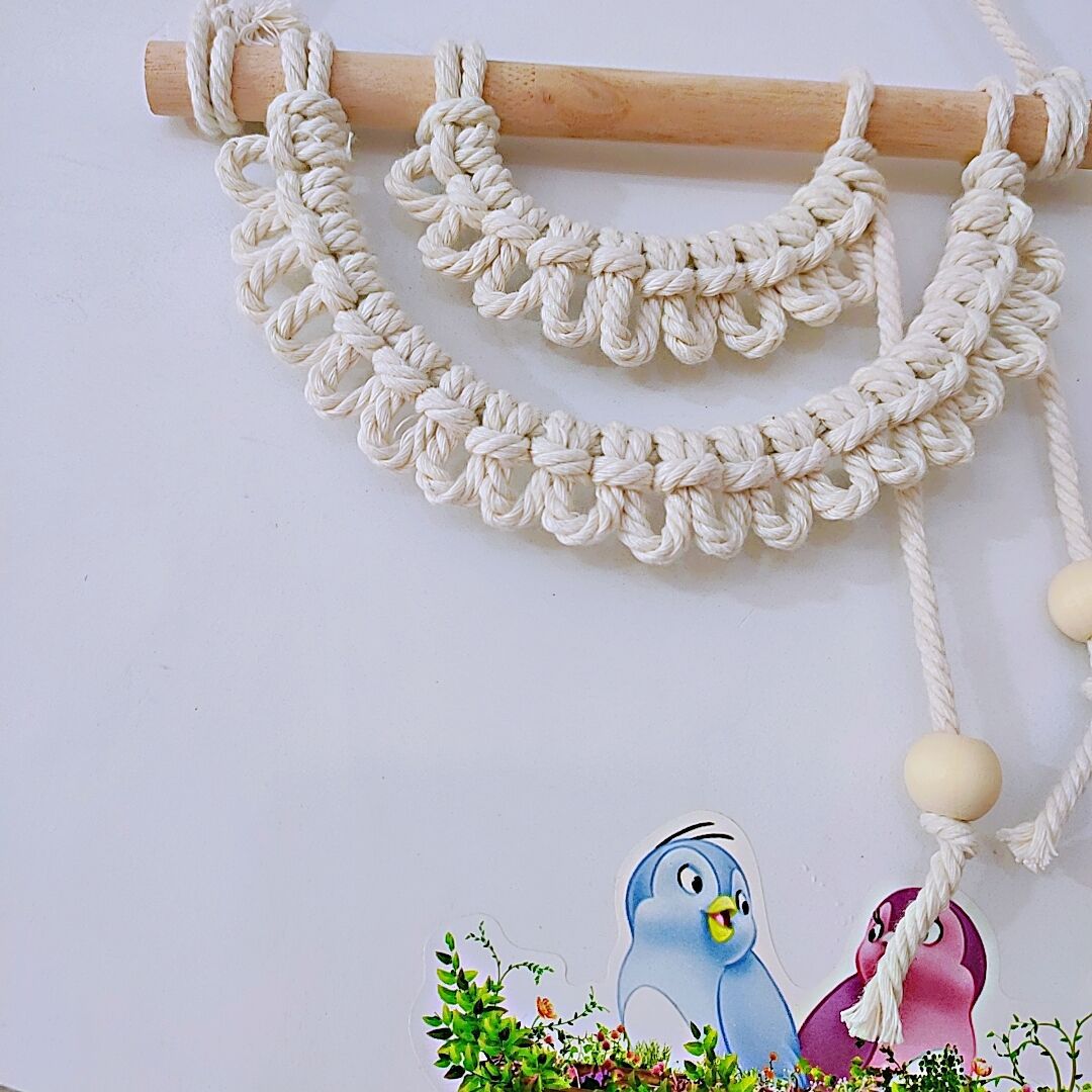Macramé Wandbehang Karnz