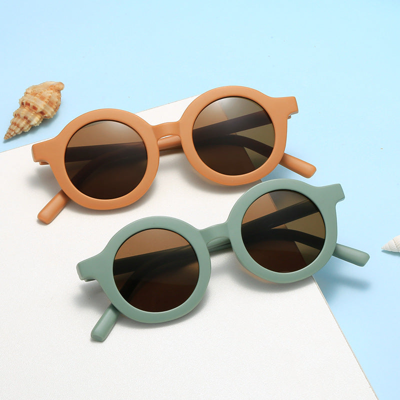 Damen trendige runde Sonnenbrille mit komfortablem Rahmen und UV-Schutz Karnz