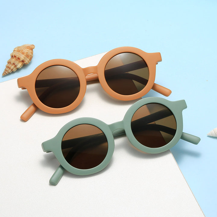 Damen trendige runde Sonnenbrille mit komfortablem Rahmen und UV-Schutz Karnz