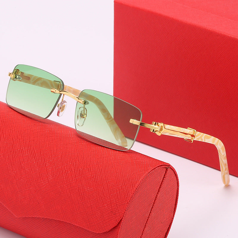 Damen elegante Rechteckige Brille Karnz