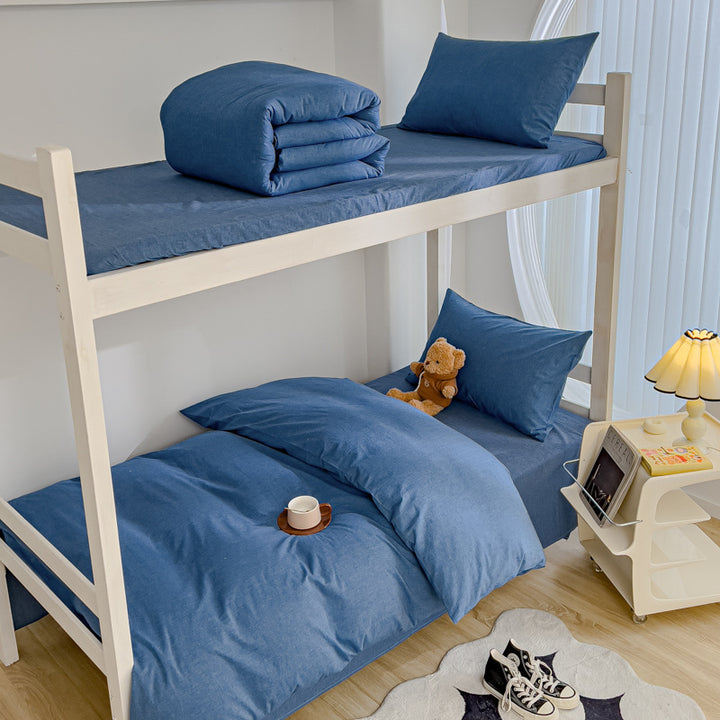 Leichtes Baumwolle Etagenbett Bettwäsche Set mit Bettbezug, Kissenbezug und Spannbettlaken
