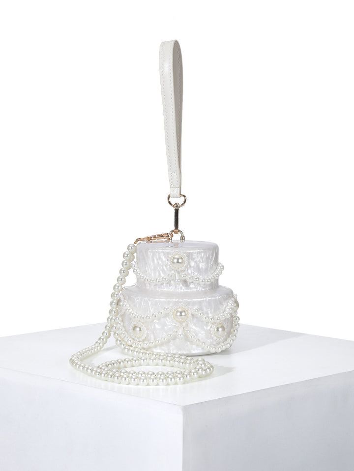 Perlenverzierte Abend-Wristlet