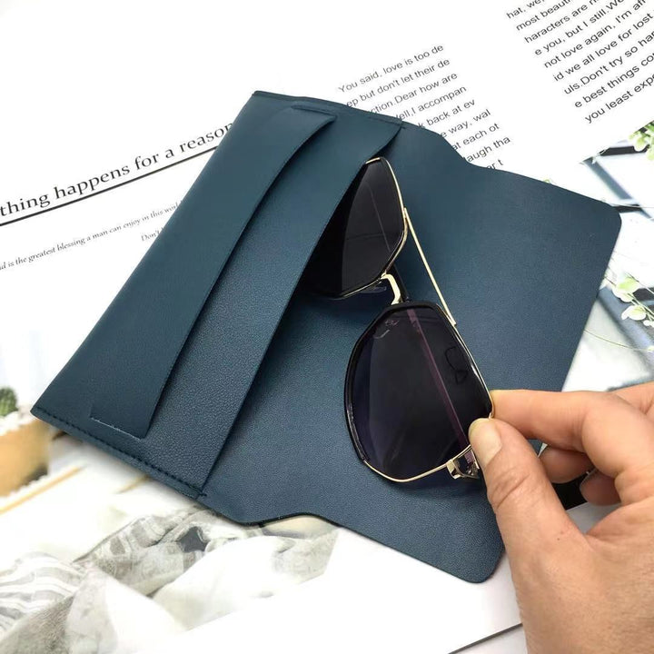 Faltbare synthetische Leder Sonnenbrille Etui Karnz