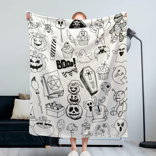 Halloween-Themen Fleece-Decke Karnz