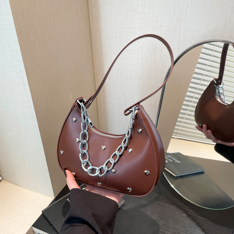 Chic Herz-Verzierte Schultertasche Karnz