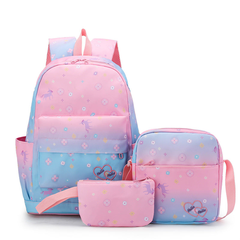 Süßes Multi-Taschen Schulrucksack-Set Karnz