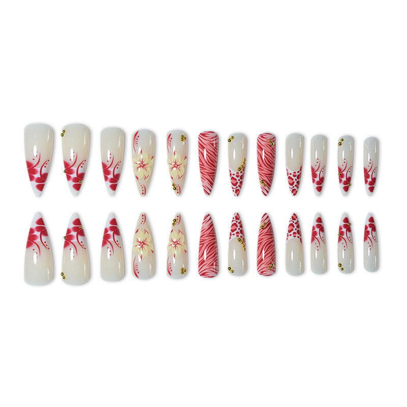 Dekoratives Acryl Press-On Nagelkunstset Karnz