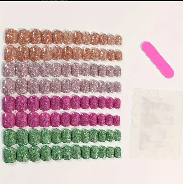 DIY Glitzer Press-On Nägel Karnz