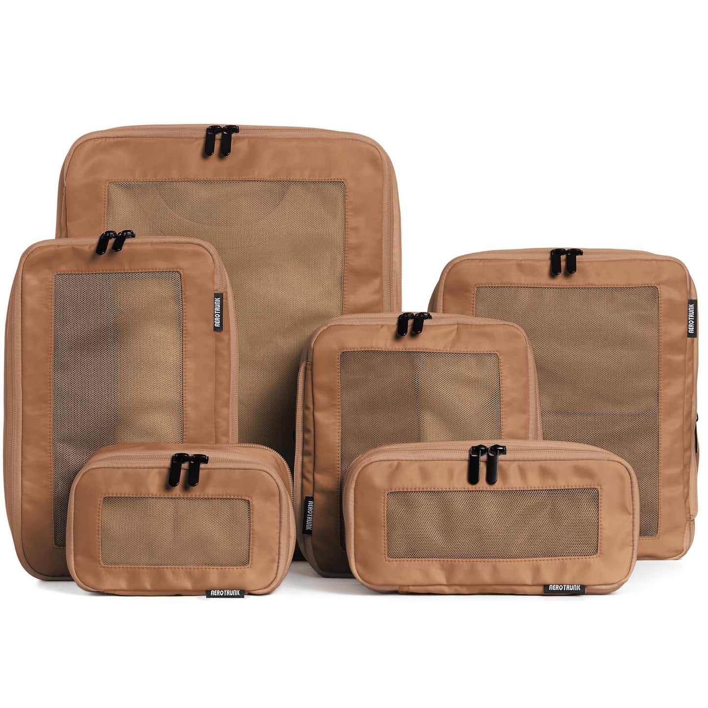 Unisex Aufbewahrungstaschen Set mit durchsichtigen Fächern Karnz