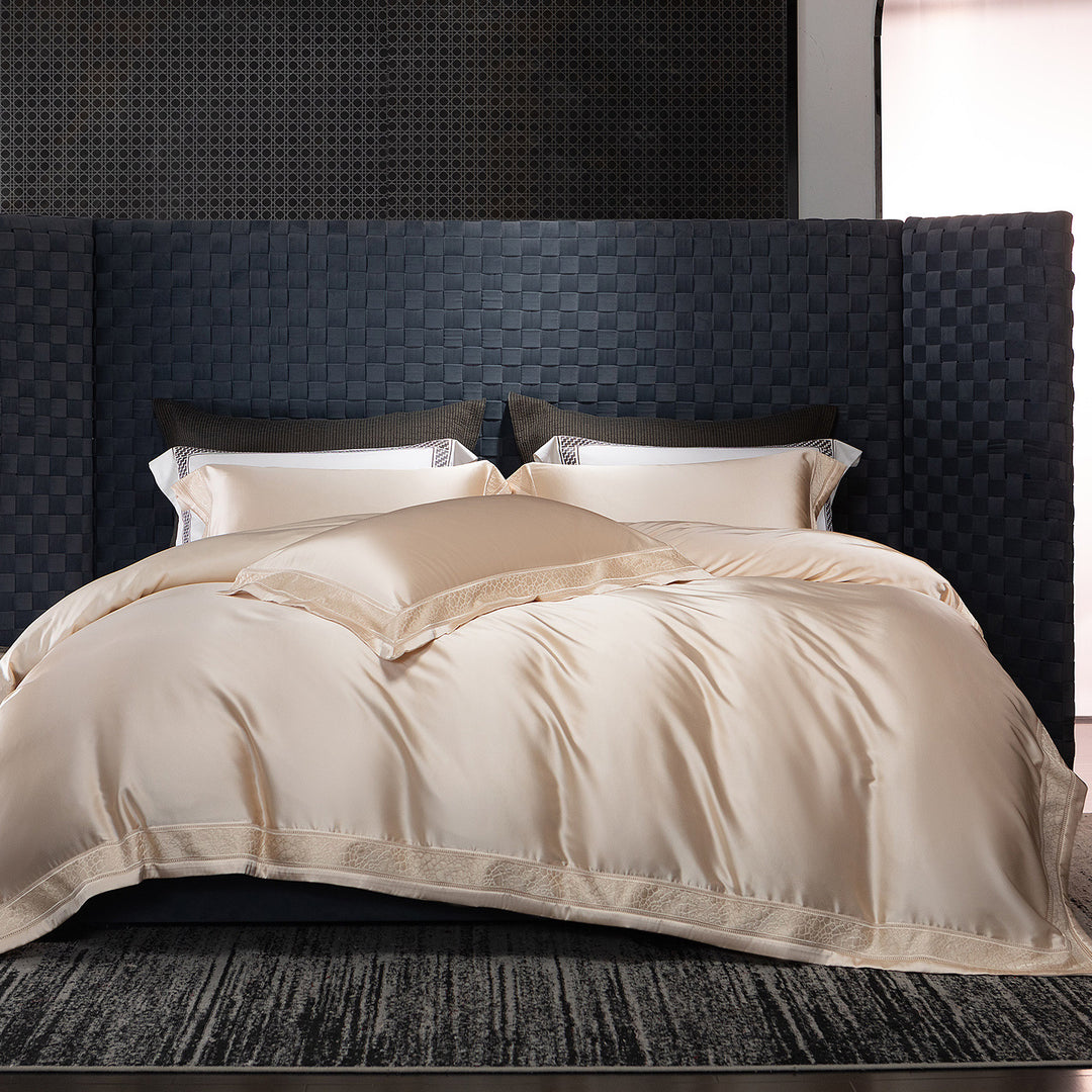 Luxuriös Seidiger Satin Bettbezug Set