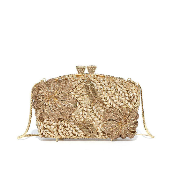 Blumenverzierte Abendhandtasche