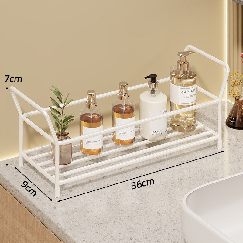 Multi-Ebenen Drahtgitter Arbeitsplattenorganizer mit schrägem Rahmen und belüfteten Mesh-Regalen