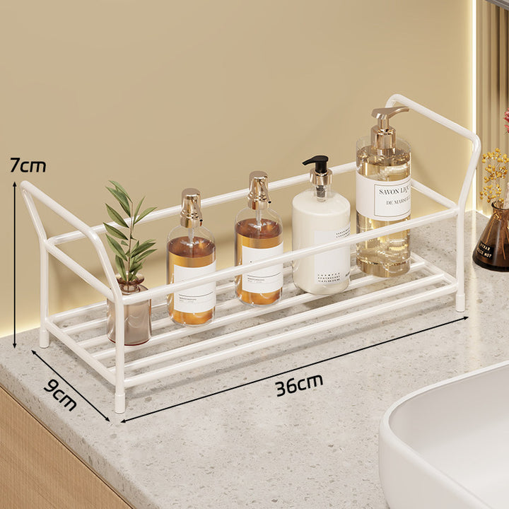 Multi-Ebenen Drahtgitter Arbeitsplattenorganizer mit schrägem Rahmen und belüfteten Mesh-Regalen
