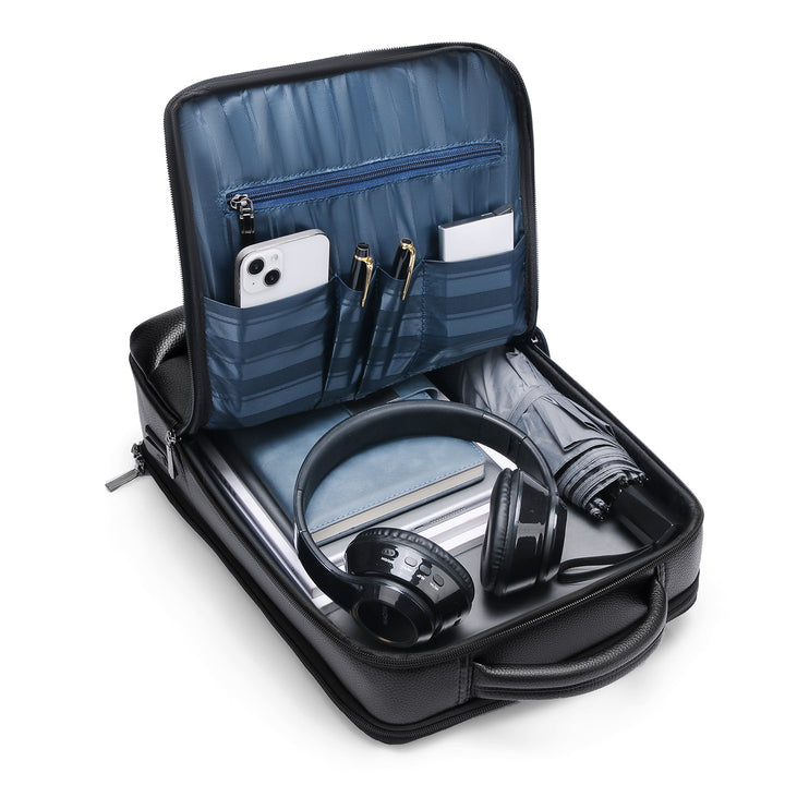 Eleganter Leder Laptop Rucksack