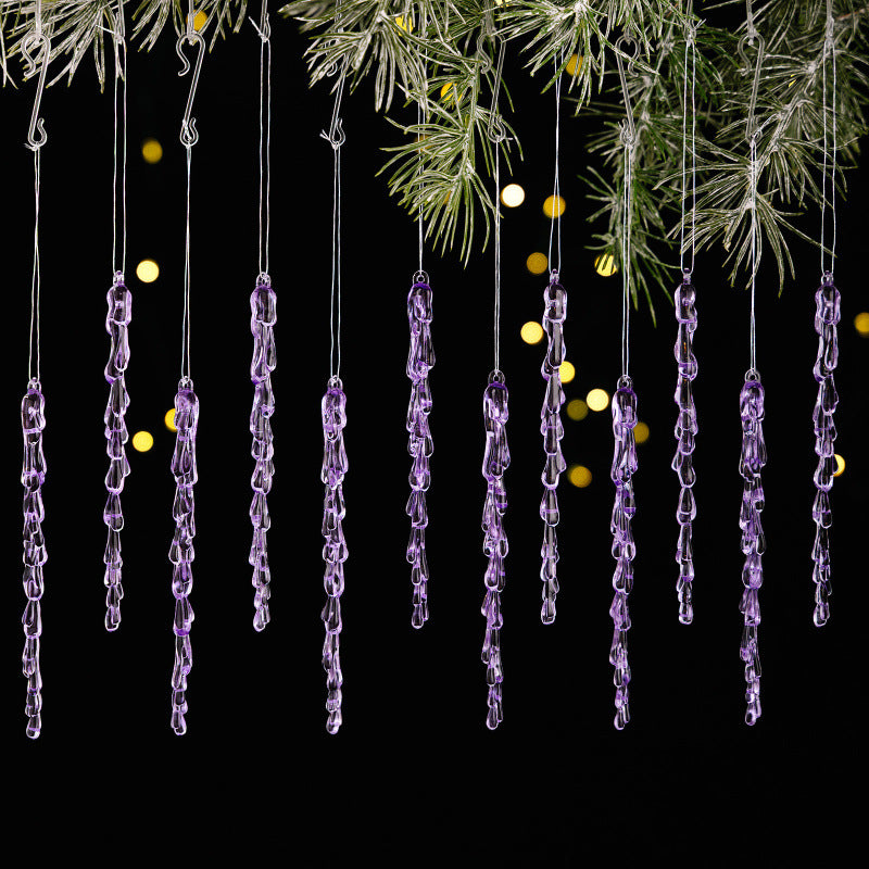 Dekorative Weihnachtslichterkette mit Eiszapfen-Design Karnz