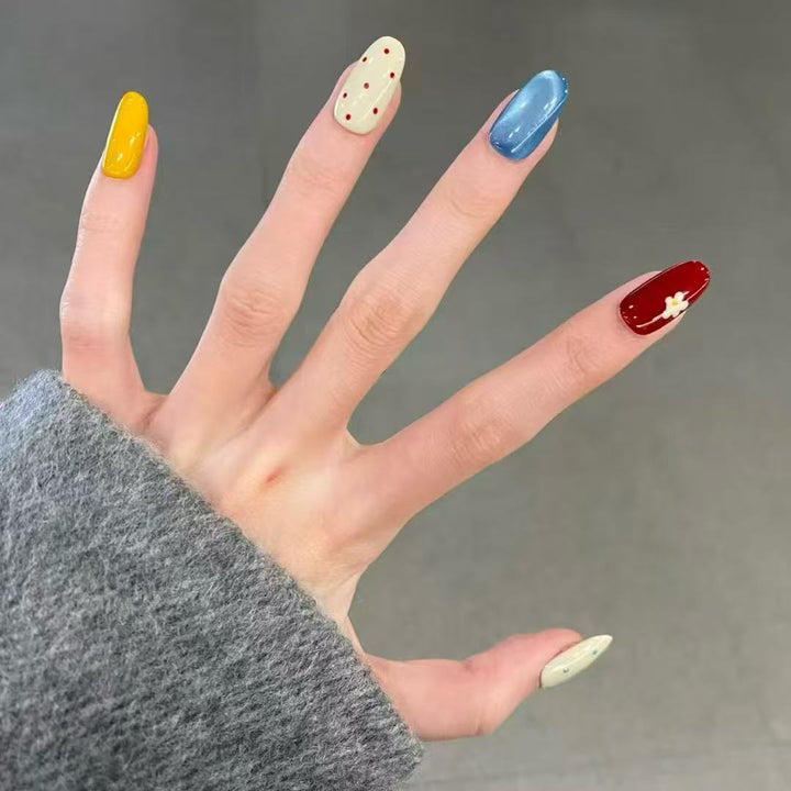 Verspielt Hase-Themen Press-On Nagelkunst Set Karnz