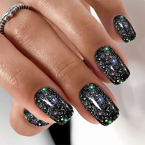 Glamouröse Glitzer-Press-On Nägel