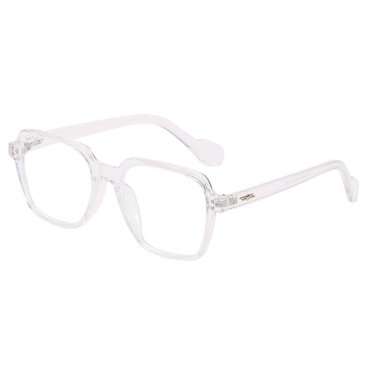 Damen quadratische Brille mit transparentem Rahmen und stylischem Design Karnz