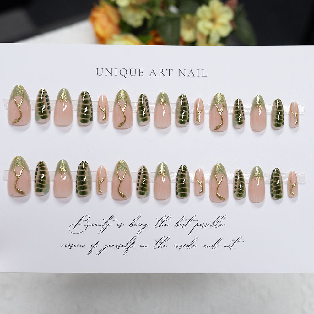 Künstlerische Lange Stiletto Nagelkunst