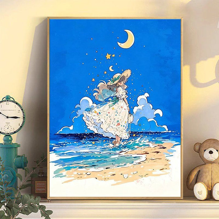 Himmlische Fantasie Illustration Wandkunst Karnz