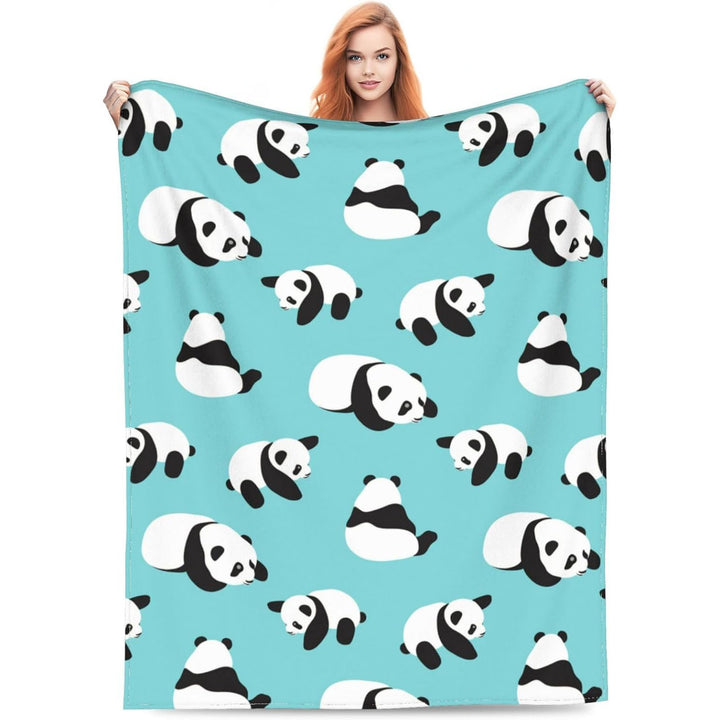 Panda- Thema Weiches Plüsch-Werferdecke