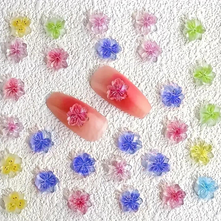 3D Blumen Nagel Kunst Charms
