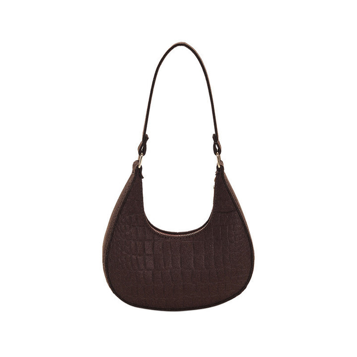 WoCrocodile-Textur Handheld Hobo Tasche Karnz