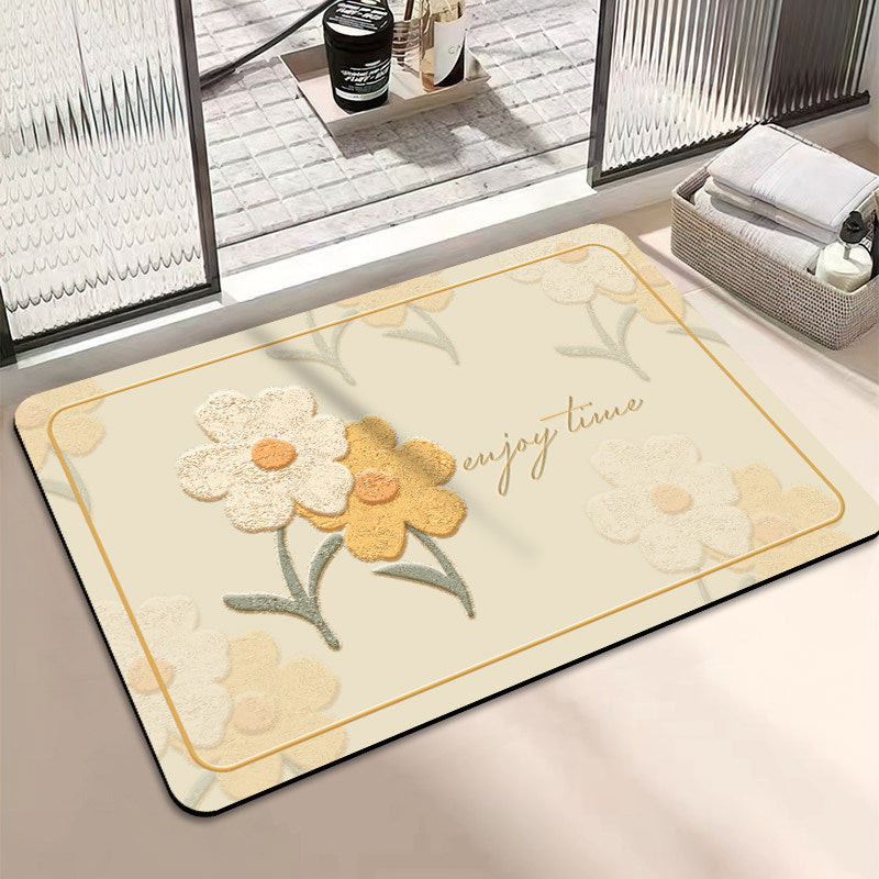 Chic inspirierendes florales Badematte