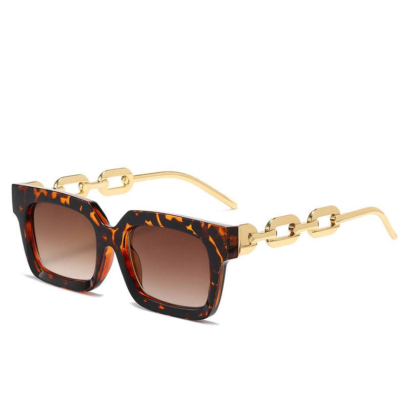 Damen modische Sonnenbrille mit einzigartigem Kettenelement Karnz