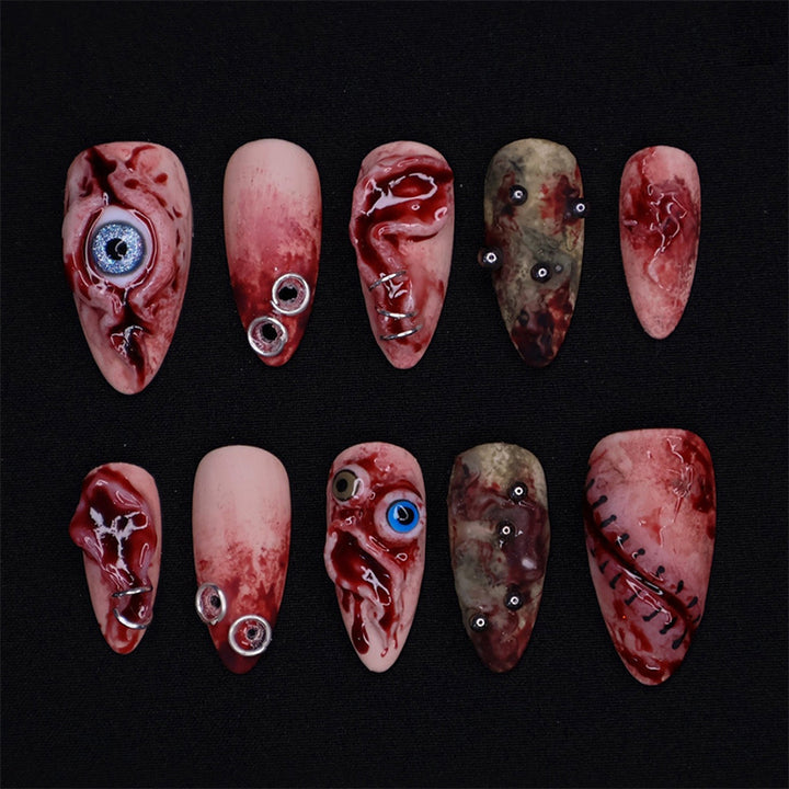 Kreative Kunstnägel im Halloween-Stil Karnz