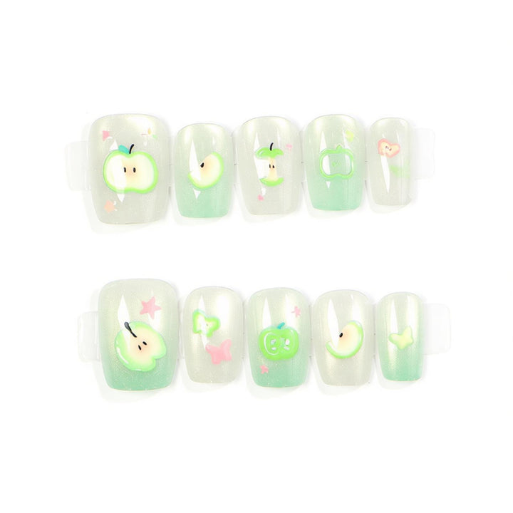 Verspielt von der Natur inspiriertes Press-On Nail Art Set Karnz