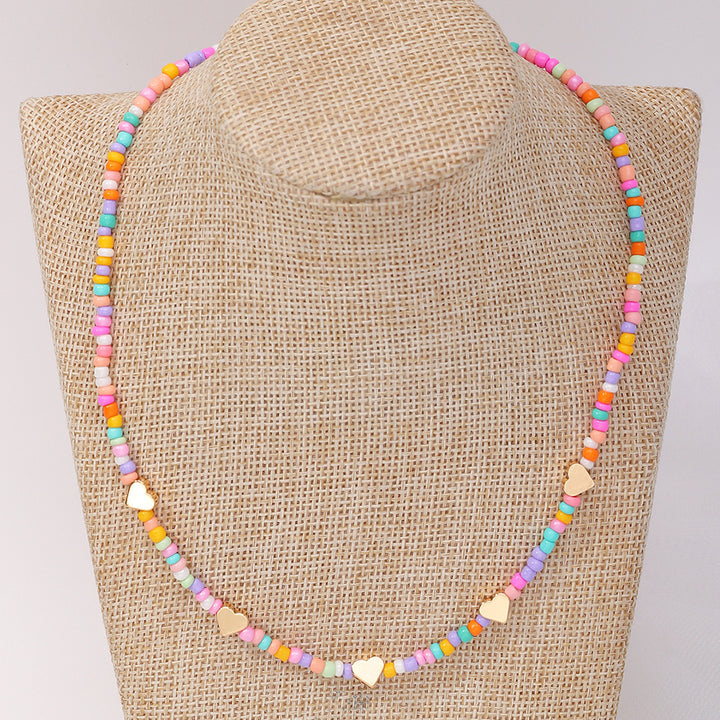 Perlen- und Perlenbesatz Choker-Halskette Karnz