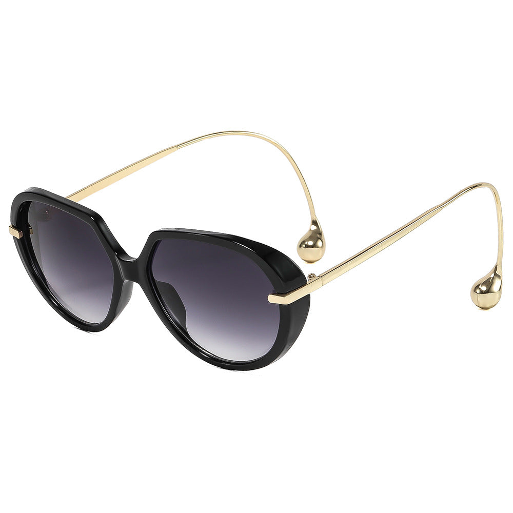 Damen Cat-Eye Sonnenbrille mit goldenen Akzenten und stylishem Rahmen Karnz